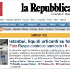 La sensibilità di Repubblica alle brutalità della polizia turca