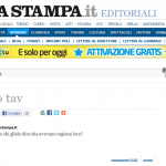 Jena su La Stampa: No tav E adesso chi glielo dice che avevano ragione loro?