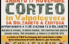 Sabato 17 Novembre corteo in Valpolcevera