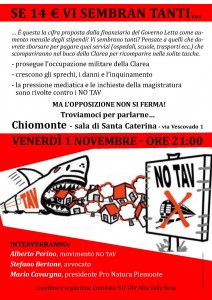 Venerdì 1 novembre ore 21: Serata No Tav a Chiomonte