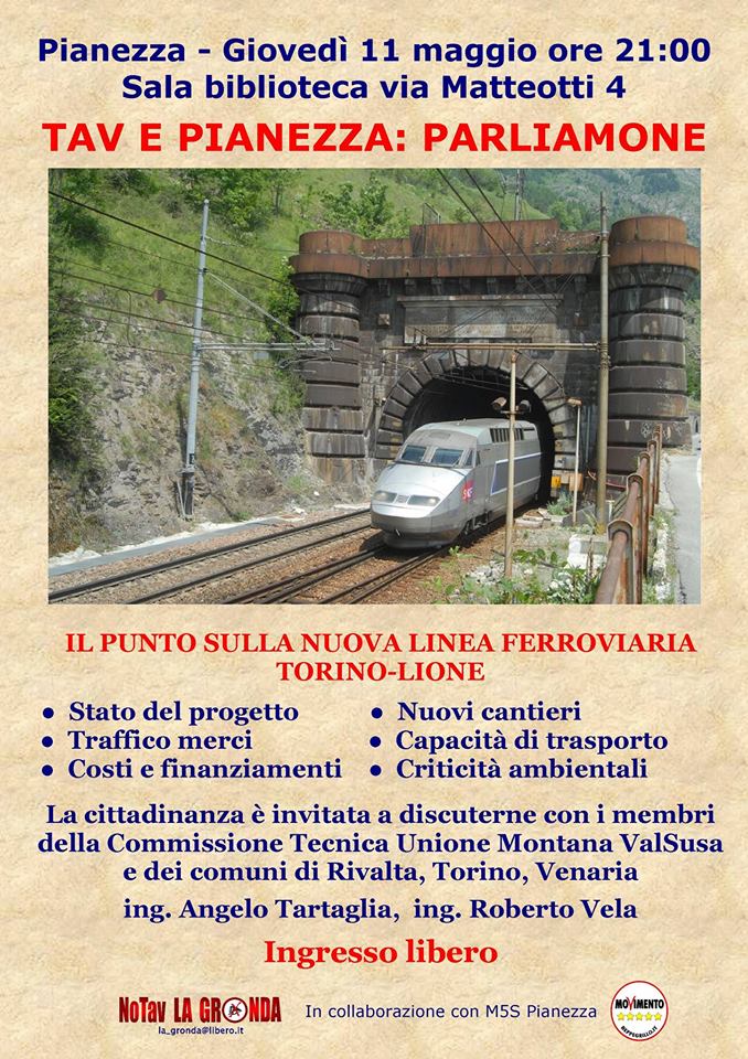 11/5 – TAV e Pianezza: parliamone