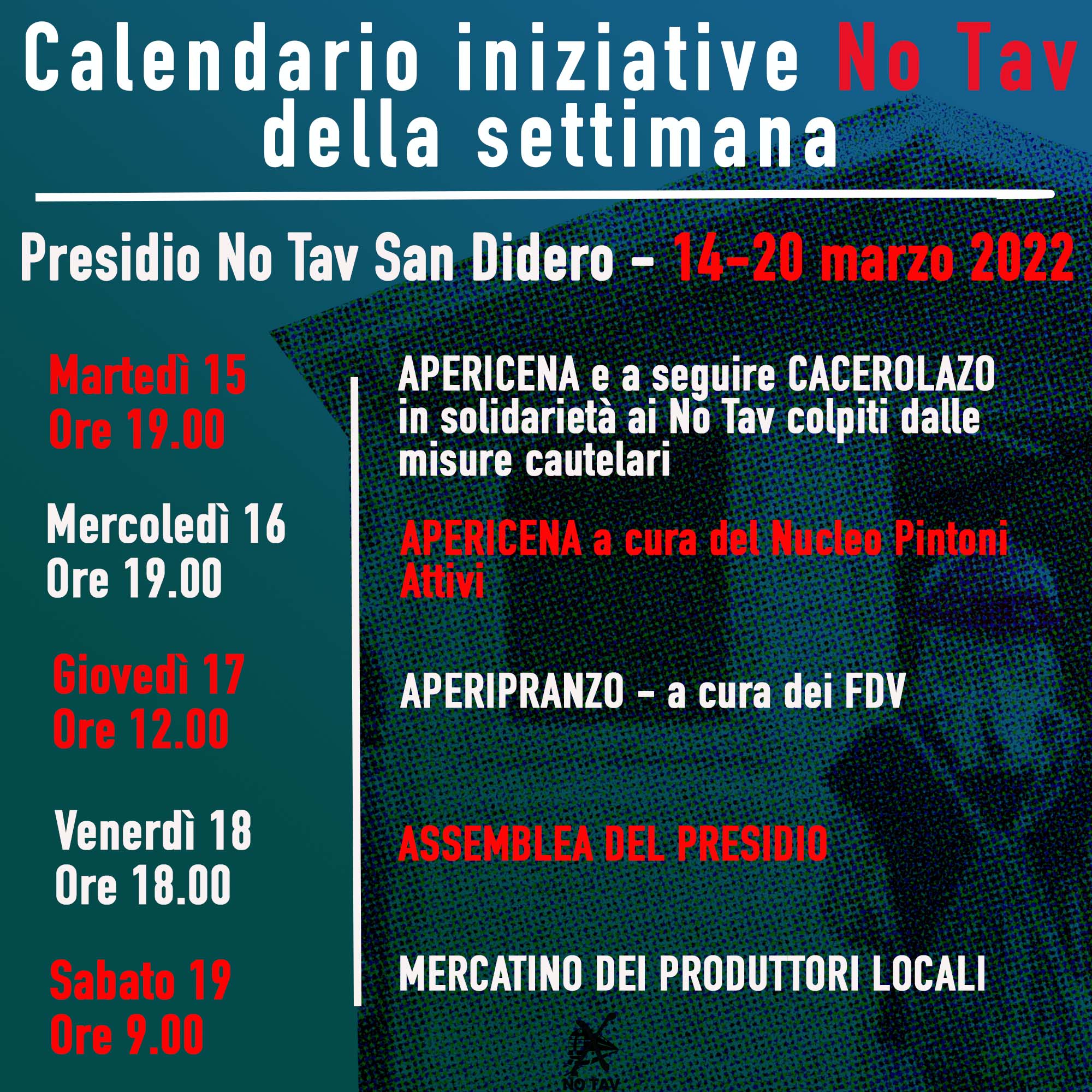 14-20 marzo 2022 : calendario iniziative No Tav