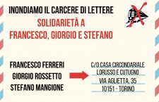 Inondiamo il carcere di lettere! Solidarietà a Francesco, Giorgio e Stefano!