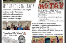 SABATO 1/10 ORE 16.30, SAN DIDERO – RISE UP TOUR IN ITALIA, LA VALSUSA E TORINO PER LEONARD PELTIER