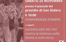 Sabato 25/11 San Didero: conferenza stampa e Cacerolazo No Tav contro la violenza sulle donne e sulla terra