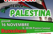 16/11 ore 20 Bussoleno: fiaccolata in solidarietà al popolo palestinese