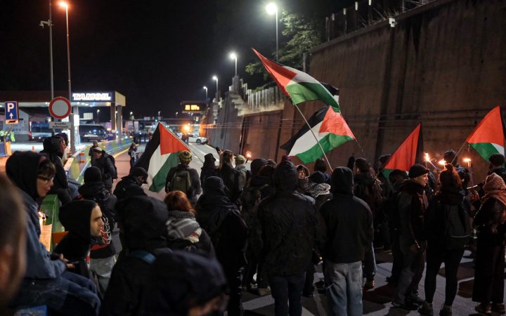 Bloccato il traforo del Frejus in solidarietà al popolo Palestinese e alla Global Sumud Flottila