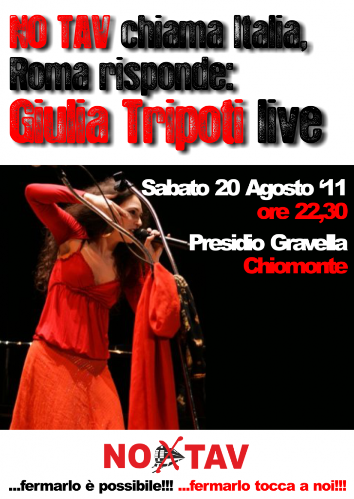 No Tav chiama Italia: Roma risponde!!! Giulia Tripoti Live [GUARDA VIDEO RIBELLI DELLA MONTAGNA]